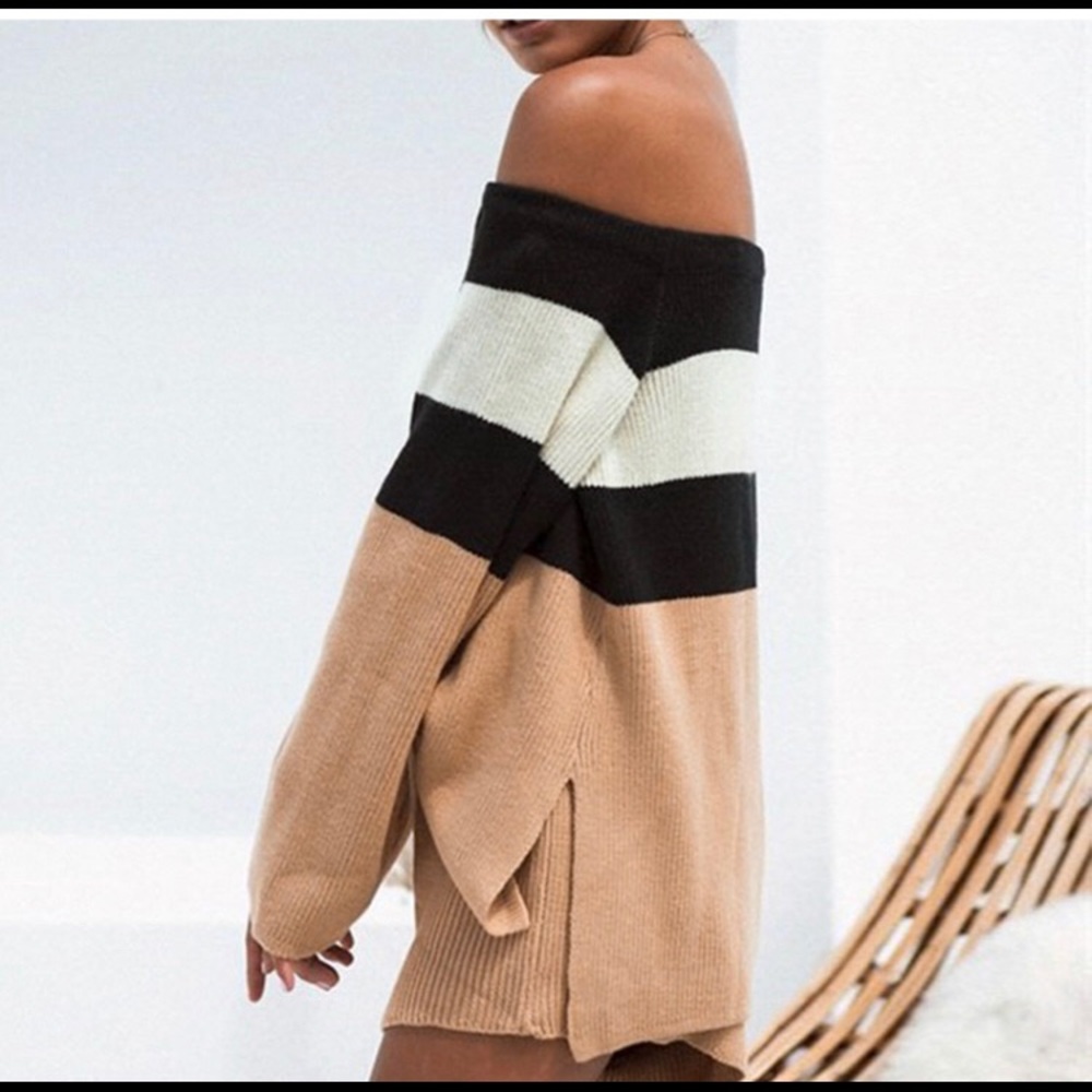 🆕😍Cozy Knit Sweater,Off the shoulder sweater - Picture 3 of 5